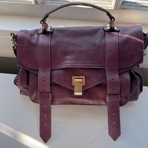 Proenza Schouler PS1 bag in medium size, color Plum